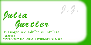 julia gurtler business card